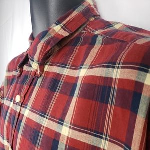 Eddie bauer mens XLTall plaid red multicolor